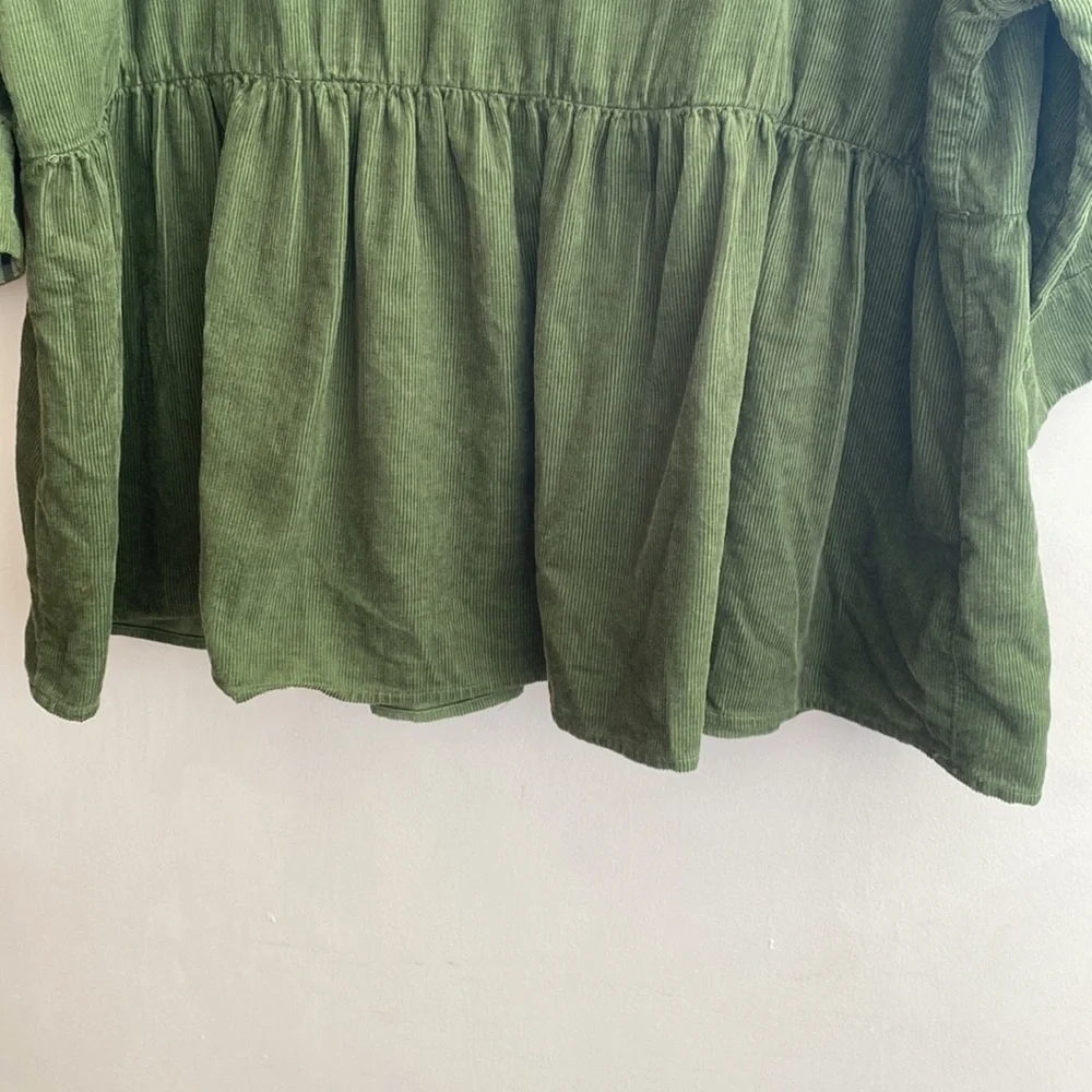 Anthropologie S Maria Babydoll Corduroy Top - Picture 7 of 12